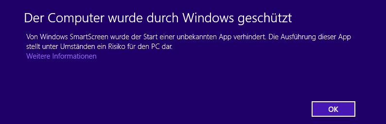 Smartscreen Object code Zertifikate